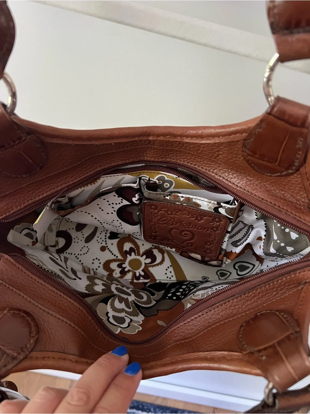 Woven Straw Shoulder Bag with Brown Leather Trim